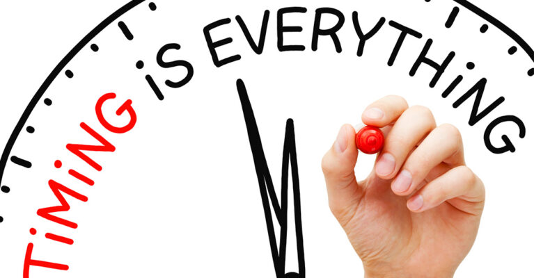 Timing is everything written on a dial