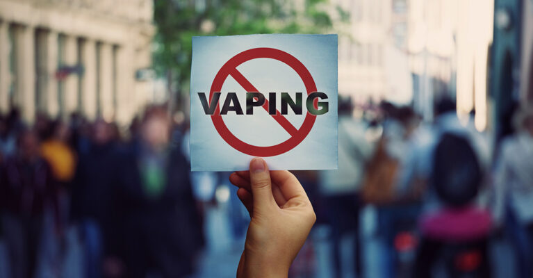 A sign for no vaping