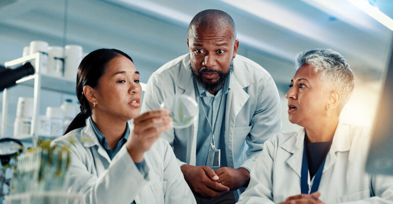 doctors and scientists discussing