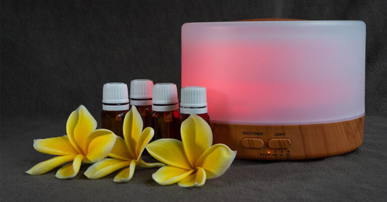 Aromatherapy diffuser with essential oils